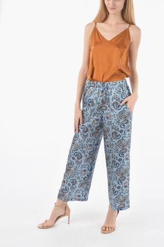 Paisley Patterned Silk PENELOPE Pants