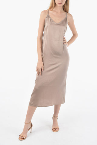 Solid Color Silk ABBY Maxi Slip Dress