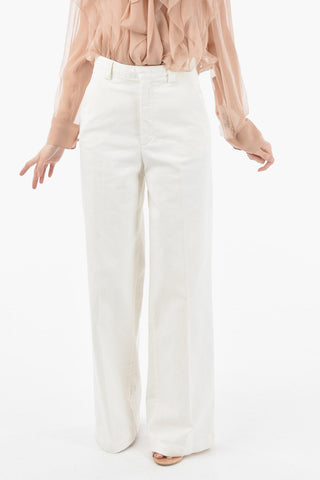 High Waist Denim Palazzo Pants