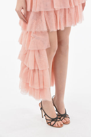 Ruffled Tulle Maxi Skirt