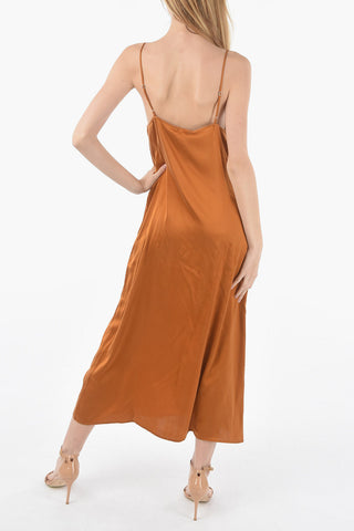 Vestito Maxi Sottoveste ABBY A Tinta Unita In Seta