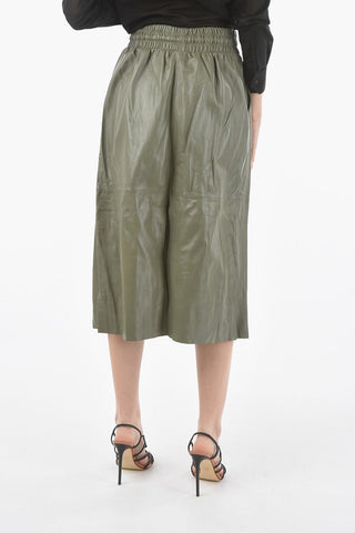 Leather DORIS Maxi Skirt with Drawstring Waist