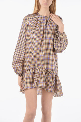 Houndstooth patterned ALYSSA Dress