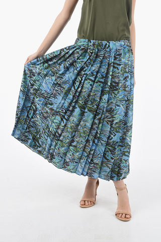 Floral Patterned GIUSY Pleated Skirt