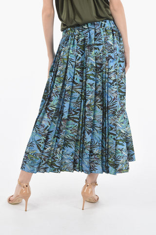 Floral Patterned GIUSY Pleated Skirt