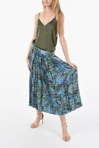 Floral Patterned GIUSY Pleated Skirt
