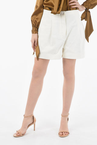 Pleated High Waisted Shorts
