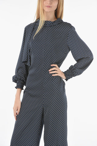 Geometric Patterned Tie Neck KARIM Jumpsuit