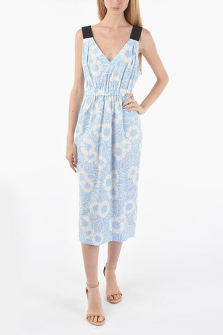 Floral Printed Popeline Cotton Dress