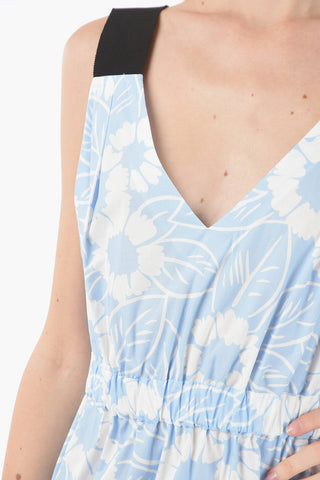 Floral Printed Popeline Cotton Dress