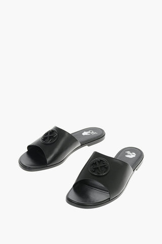 Sliders in Pelle ARROW FLAT con Logo in Rilievo