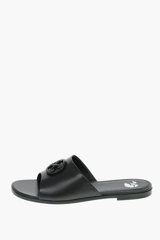 Sliders in Pelle ARROW FLAT con Logo in Rilievo