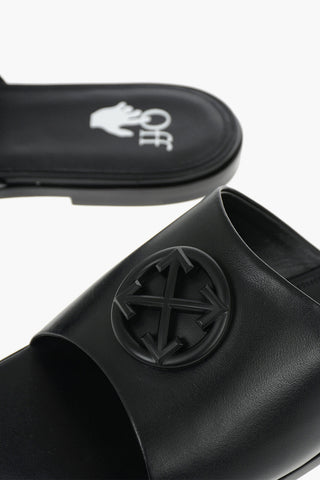 Sliders in Pelle ARROW FLAT con Logo in Rilievo
