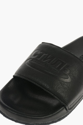 CTNMB Sliders in Pelle Goffrata