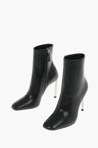 Leather HEXNUT Ankle Booties 10cm