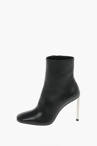 Leather HEXNUT Ankle Booties 10cm