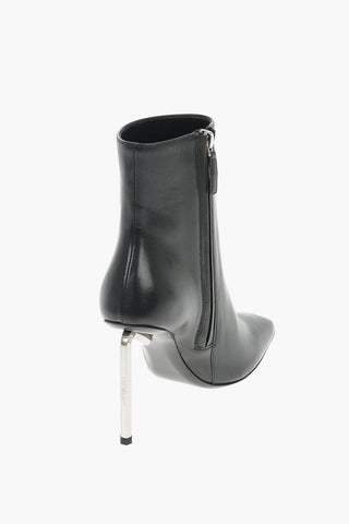 Leather HEXNUT Ankle Booties 10cm
