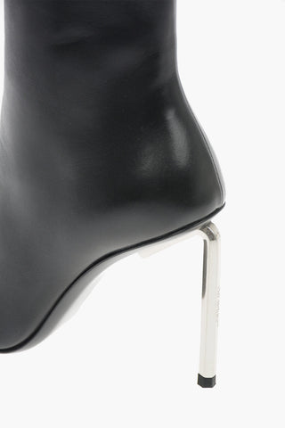 Leather HEXNUT Ankle Booties 10cm