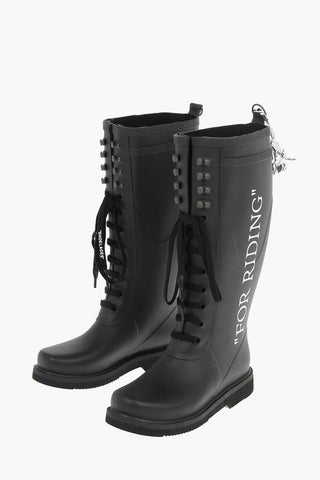 Lace-up FOR RIDING Leather Under the Knee Boots