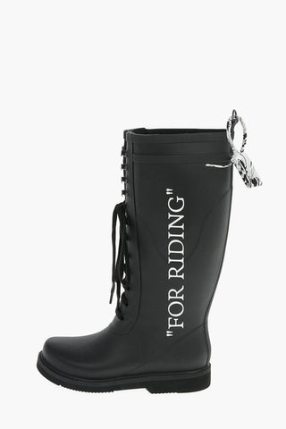 Lace-up FOR RIDING Leather Under the Knee Boots