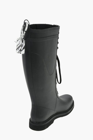 Lace-up FOR RIDING Leather Under the Knee Boots