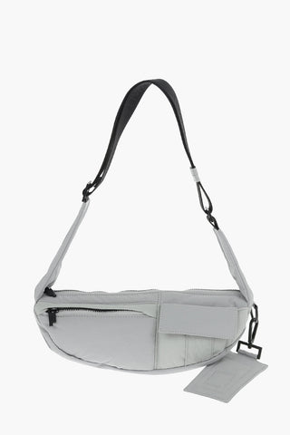 Borsa a Tracolla in Nylon Imbottita con Toppa Logo