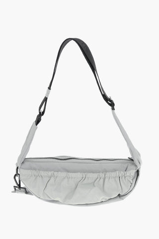 Borsa a Tracolla in Nylon Imbottita con Toppa Logo
