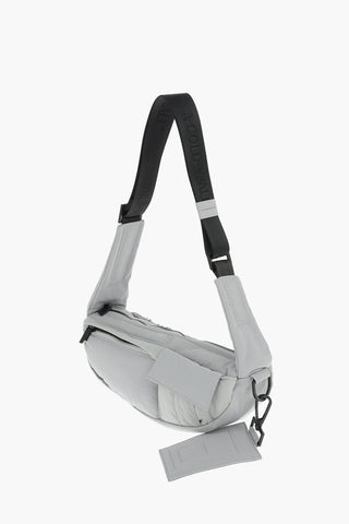 Borsa a Tracolla in Nylon Imbottita con Toppa Logo