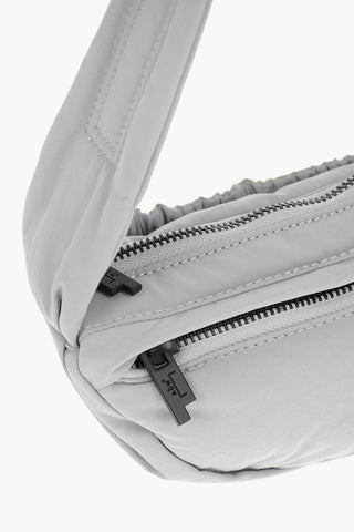 Borsa a Tracolla in Nylon Imbottita con Toppa Logo