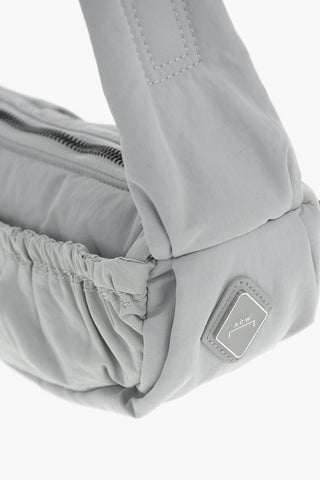 Borsa a Tracolla in Nylon Imbottita con Toppa Logo