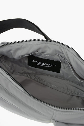 Borsa a Tracolla in Nylon Imbottita con Toppa Logo