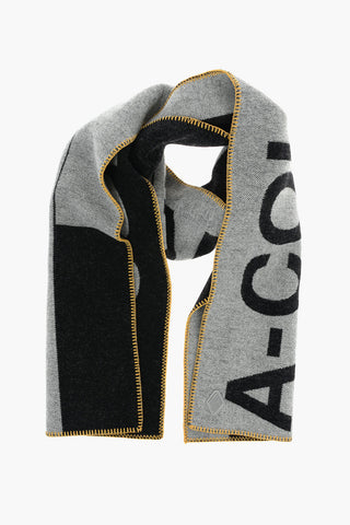 Sciarpa in Misto Lana con Logo in Lettering