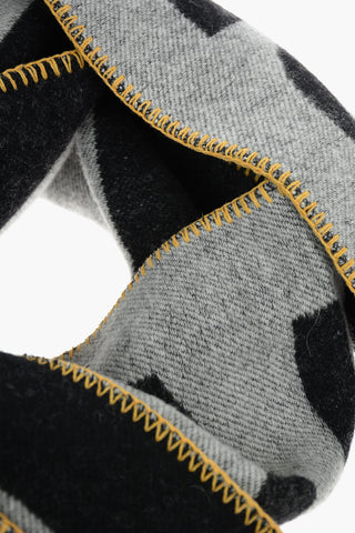 Sciarpa in Misto Lana con Logo in Lettering