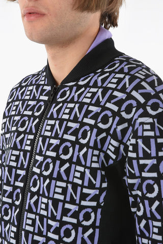 Maglia Full Zip in Jacquard Monogram