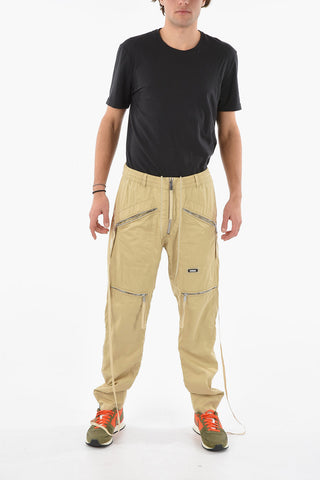 Pantaloni Cargo Tapered Fit con Dettaglio Fasce