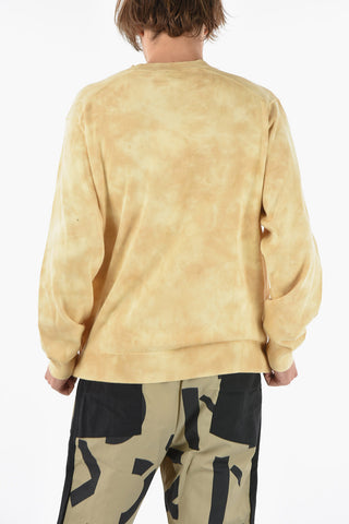 Tye-dyed Crewneck Sweater with TIGER CREST Logo Patch