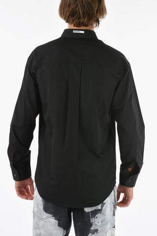 Camicia in Cotone Popeline con Collo Italiano