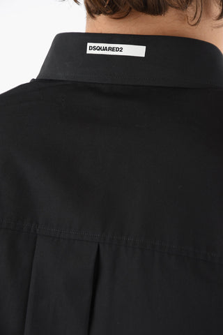 Camicia in Cotone Popeline con Collo Italiano