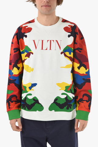 VLTN Camouflage Printed Crew-neck Sweatshirt