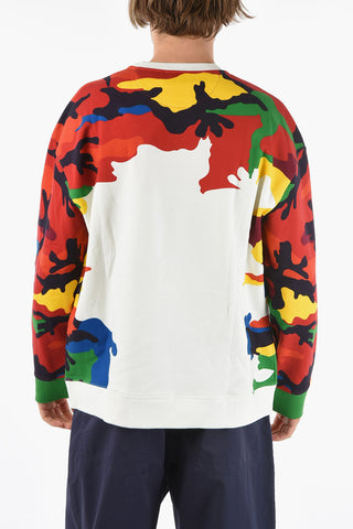 VLTN Camouflage Printed Crew-neck Sweatshirt