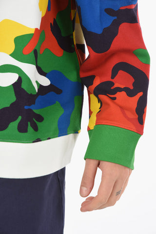 VLTN Camouflage Printed Crew-neck Sweatshirt