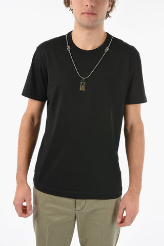T-shirt Girocollo con Catena DG