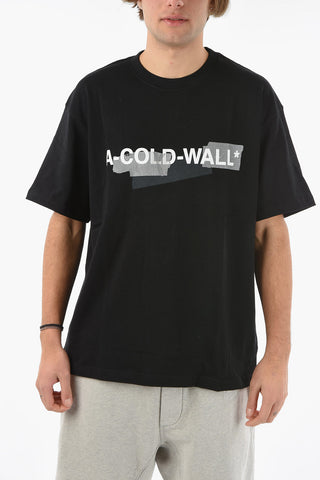Cotton-jersey T-shirt with Lettering Logo Print