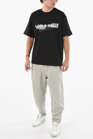 Cotton-jersey T-shirt with Lettering Logo Print