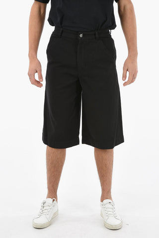 Denim Shorts with Logo Embroidery