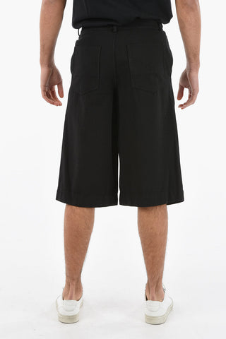 Denim Shorts with Logo Embroidery