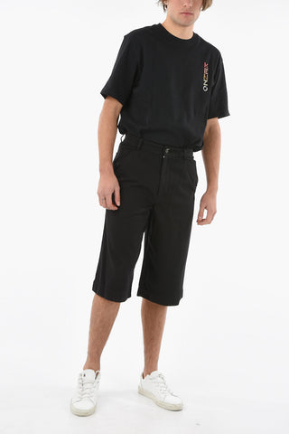 Denim Shorts with Logo Embroidery