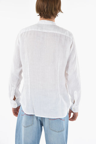 Camicia Brent Lino Ricamo M/ L Tint Capo