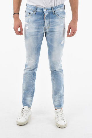 Distressed-Jeans COOL GUY mit Logo-Patch auf der Rückseite