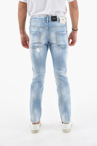 Distressed-Jeans COOL GUY mit Logo-Patch auf der Rückseite
